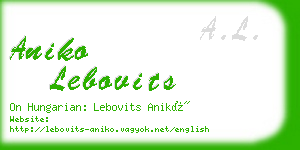 aniko lebovits business card